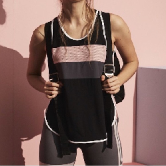Sweaty Betty Breathable Mesh Tank Top Small Black Pink Gray Sleeveless - Picture 6 of 6